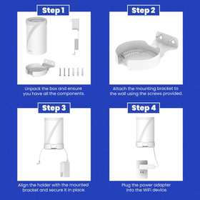 Bangcheer wall mount for Deco BE67 elevates router height for better coverage.