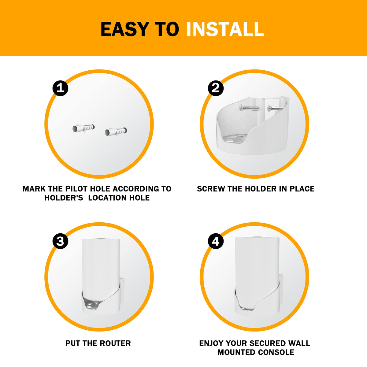 Bangcheer wall mount vented bottom promotes airflow and cooler devices