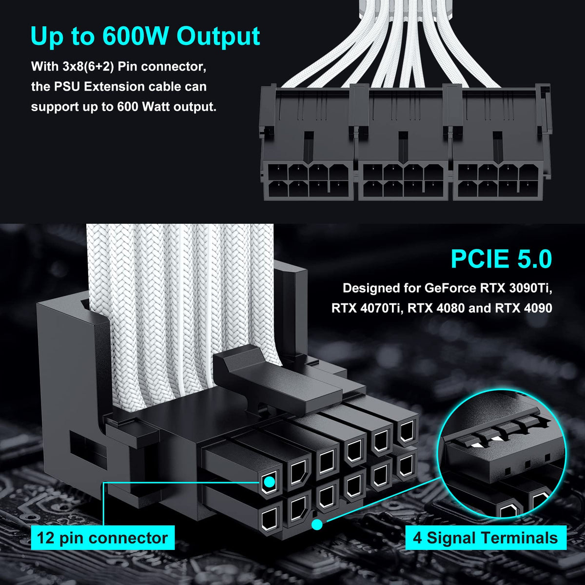 Bangfun 3x8Pin right angled connector enables neat install