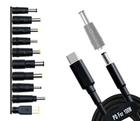Bangjia front packaging showing USB-C to DC adapter kit and contents; easy identification benefit