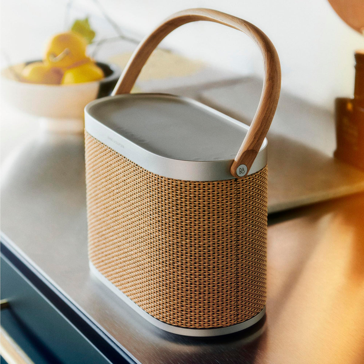 Bang & Olufsen Beosound A5 four drivers and powerful woofer for clarity.