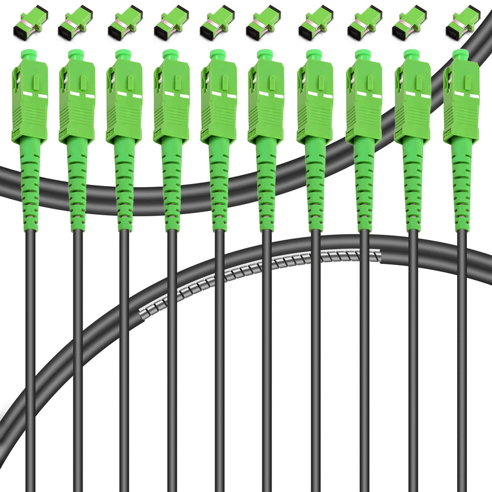 Bangun 10-pack 15m SC/APC to SC/APC fiber cable ready for FTTH expansion.