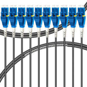 Bangun 10-pack uniboot LC-LC armored patch cable for high-density installations.