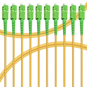 Bangun 10Pack 30m SC/APC to SC/APC patch cable with yellow LSZH jacket for home networks.