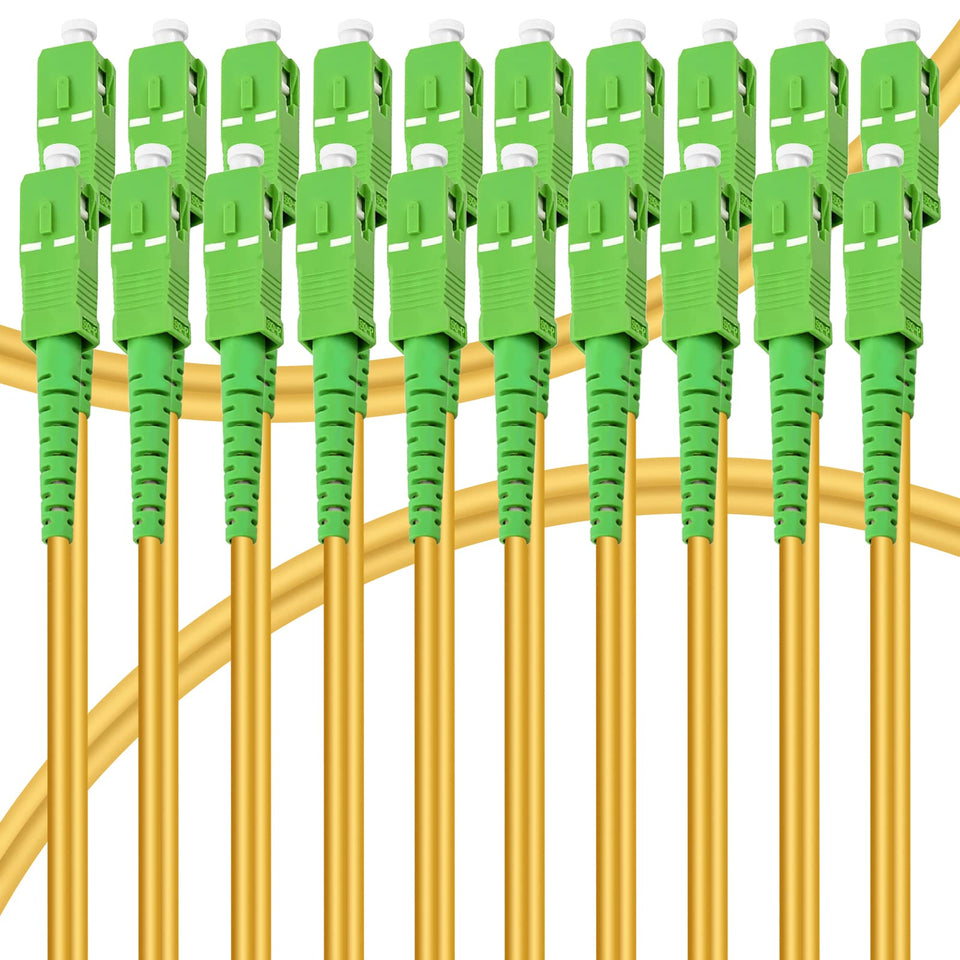 Bangun 20Pack SC APC to SC APC patch cable in yellow for reliable FTTH links