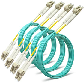 Bangun 2m 4-pack LC-to-LC duplex OM3 cable for high-speed networks.