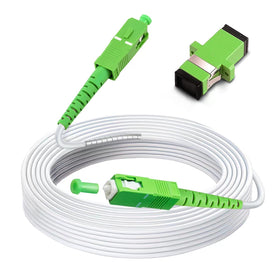 Bangun armored fiber cable with white jacket for durable SC/APC connections.