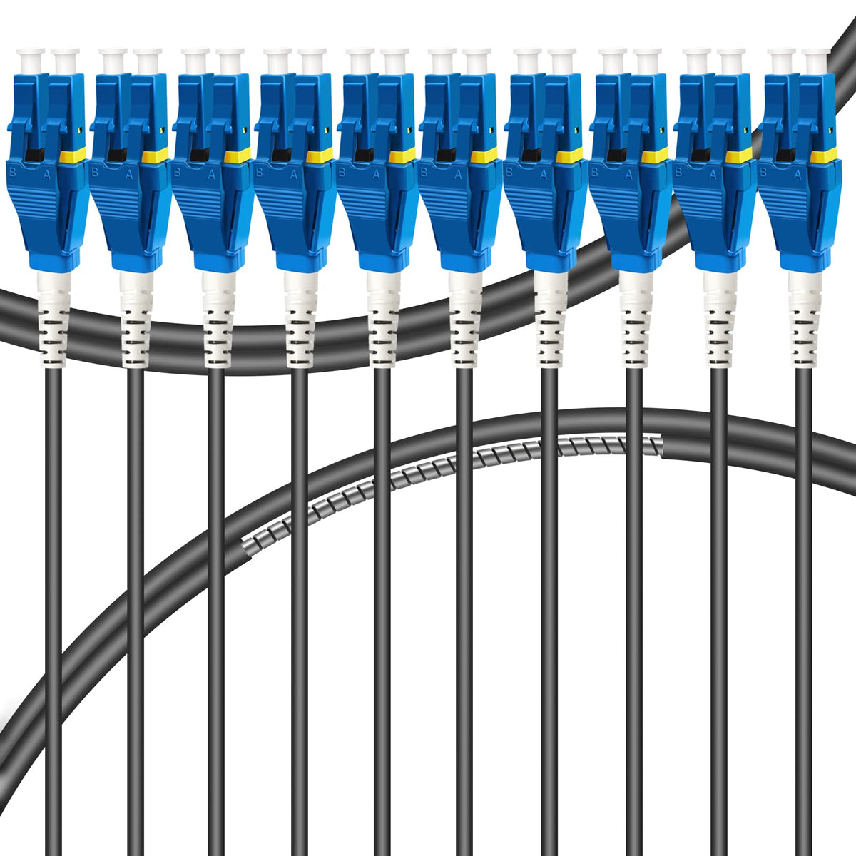 Bangun armored fiber patch cable outdoors protects the core with rugged armor.