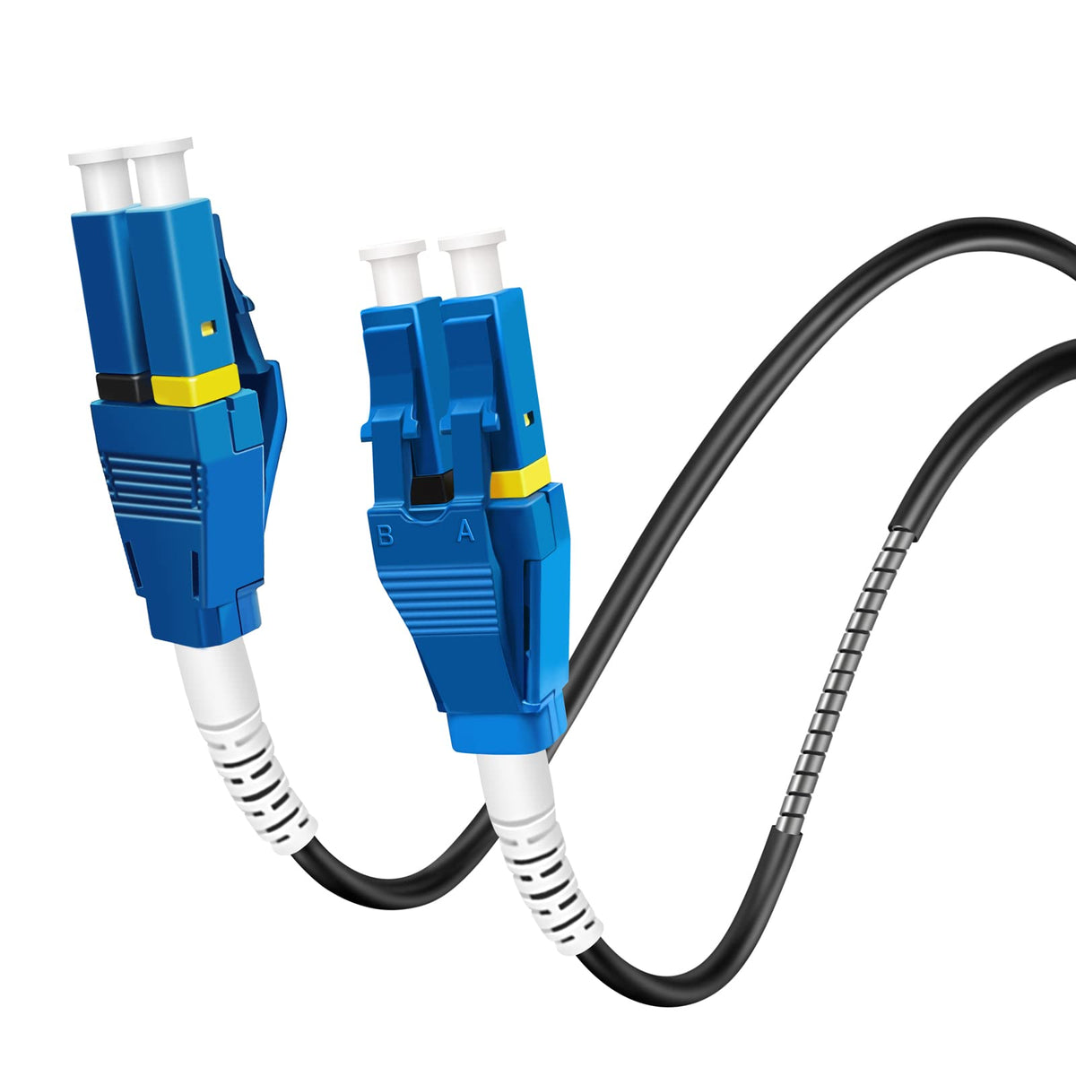 Bangun uniboot LC-LC patch cable in 5m length for space-saving high-density networks.