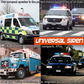 banhao 12V vehicle PA system siren tones selector, quick access to eight signaling options.