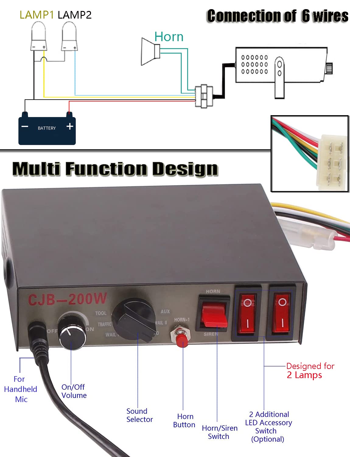 Banhao 9 Tones siren control box for fast, reliable operation