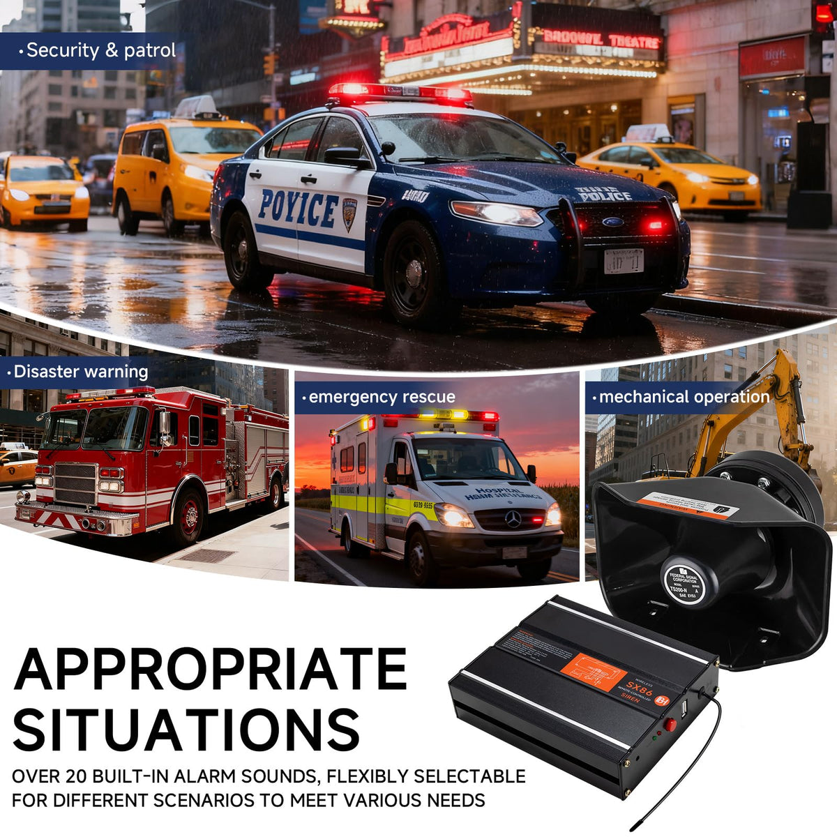banhao complete siren kit ready for installation in vehicles