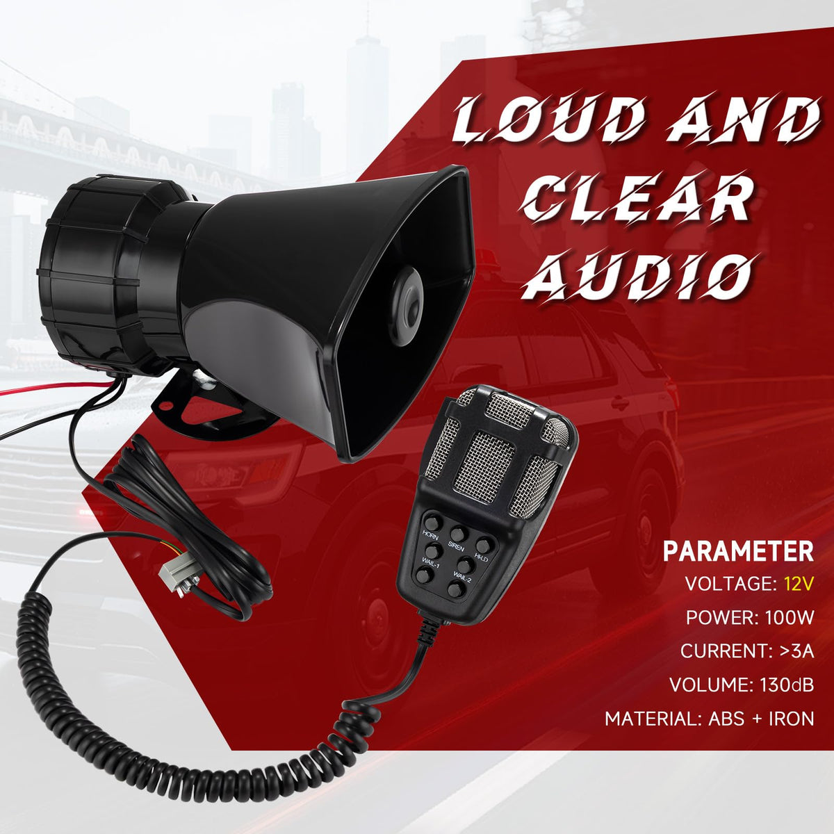 banhao handheld microphone and amplifier controls visible for quick announcements and ease of use