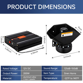 banhao multi-tone siren offers versatile signaling options