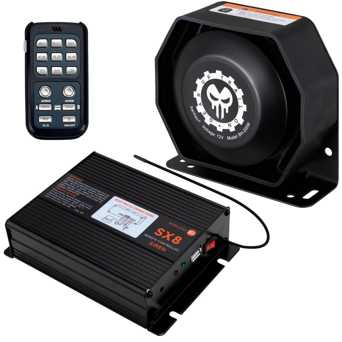 Banhao police siren speaker assembly for versatile vehicle warning needs.