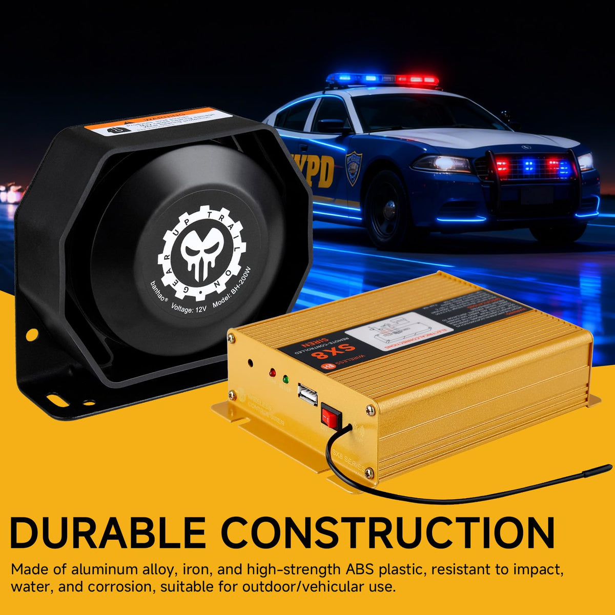 Banhao siren kit 12V compatibility fits most vehicle electrical systems