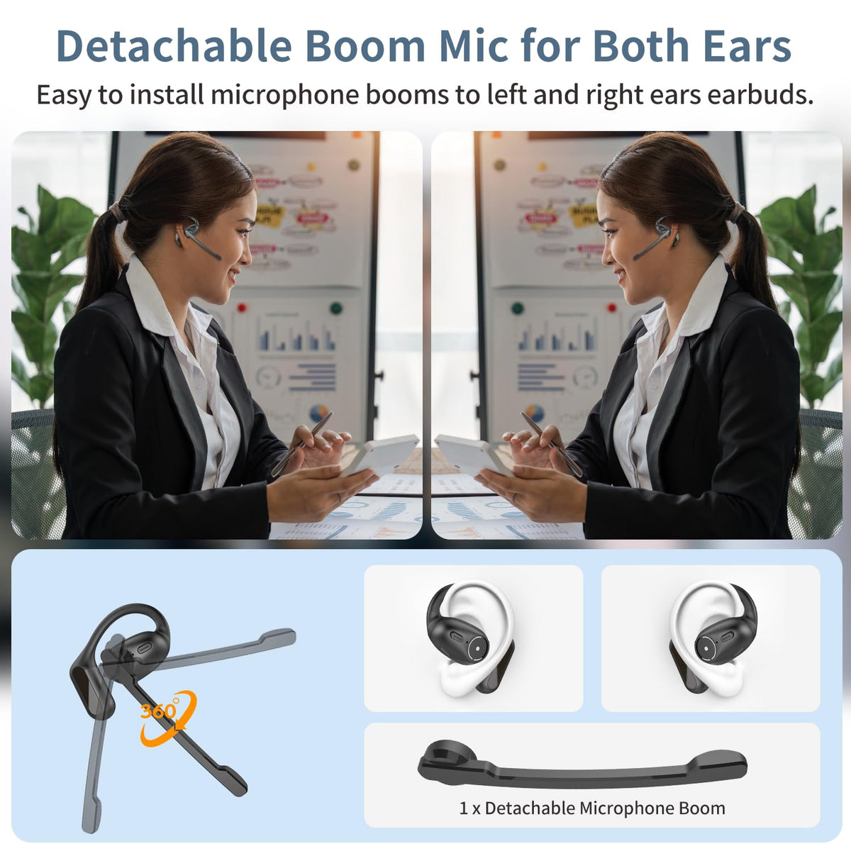 BANIGIPA silicone earhook closeup illustrating secure fit and comfort benefit