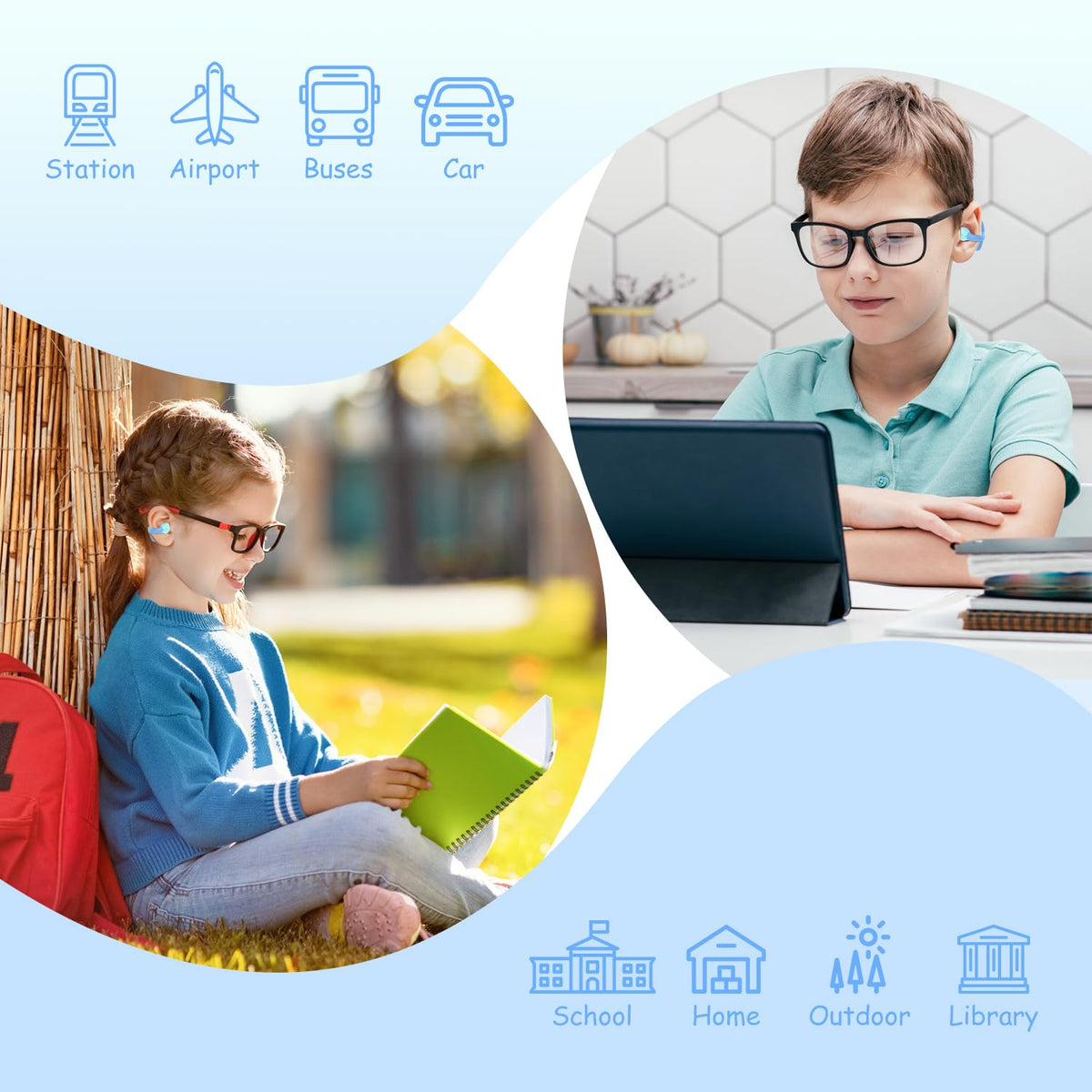 BANIGIPA Kids built-in mic for clear calls on the go.