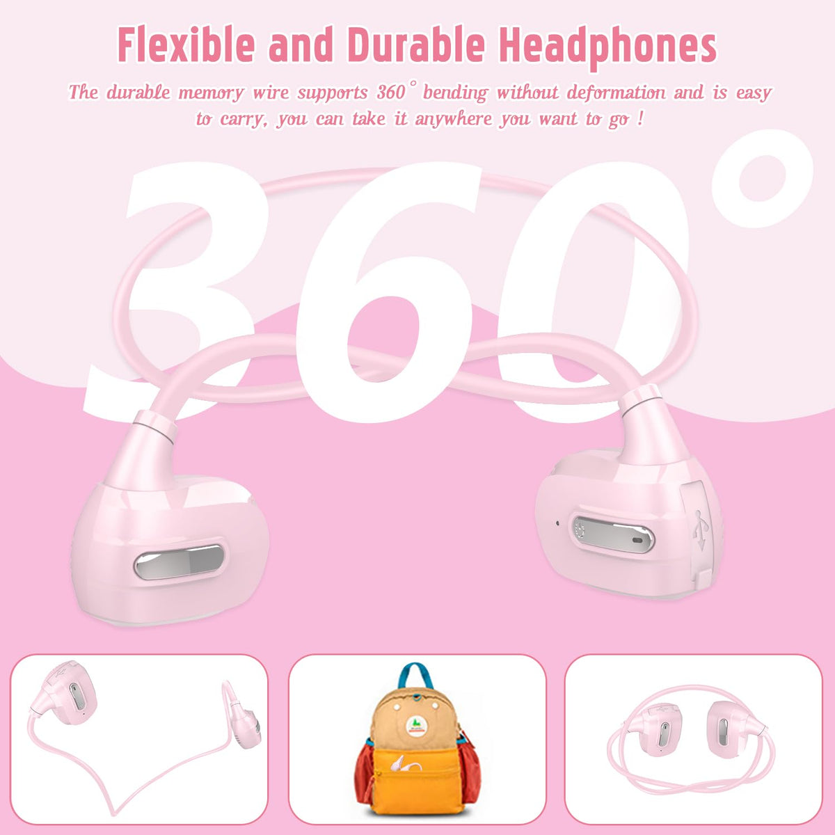 BANIGIPA Kids Headphones with Bluetooth 5.4 for fast, stable pairing
