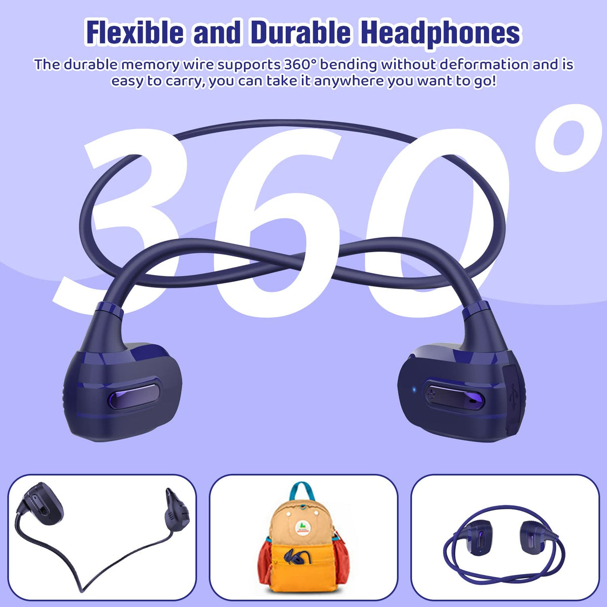 BANIGIPA Kids Headphones built-in microphone with ENC for clear calls.