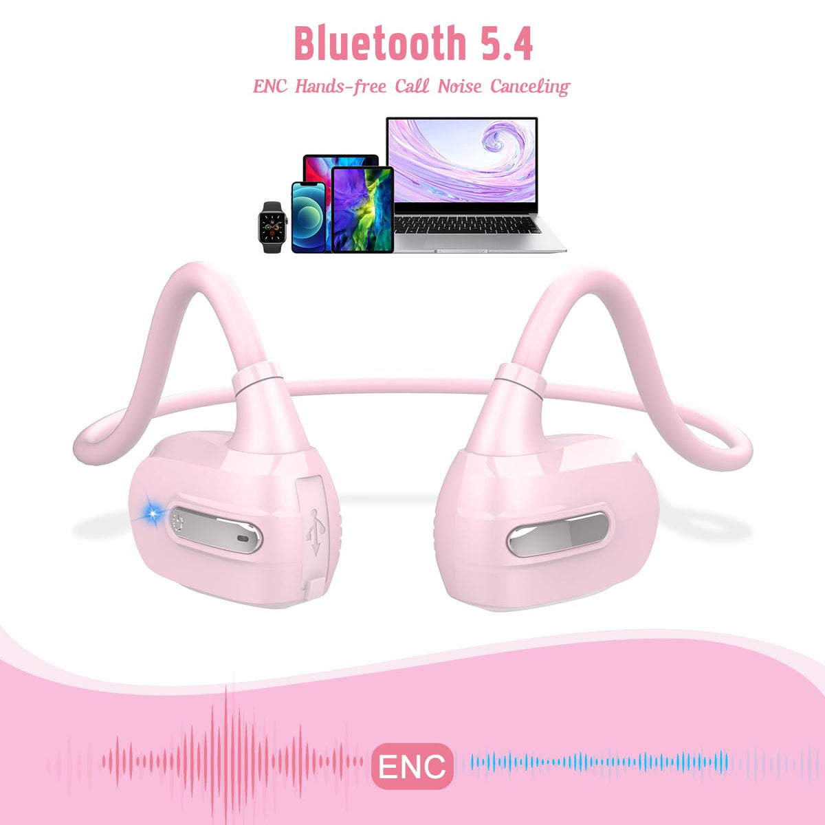 BANIGIPA open-ear headphones with ENC mic support hands-free calls