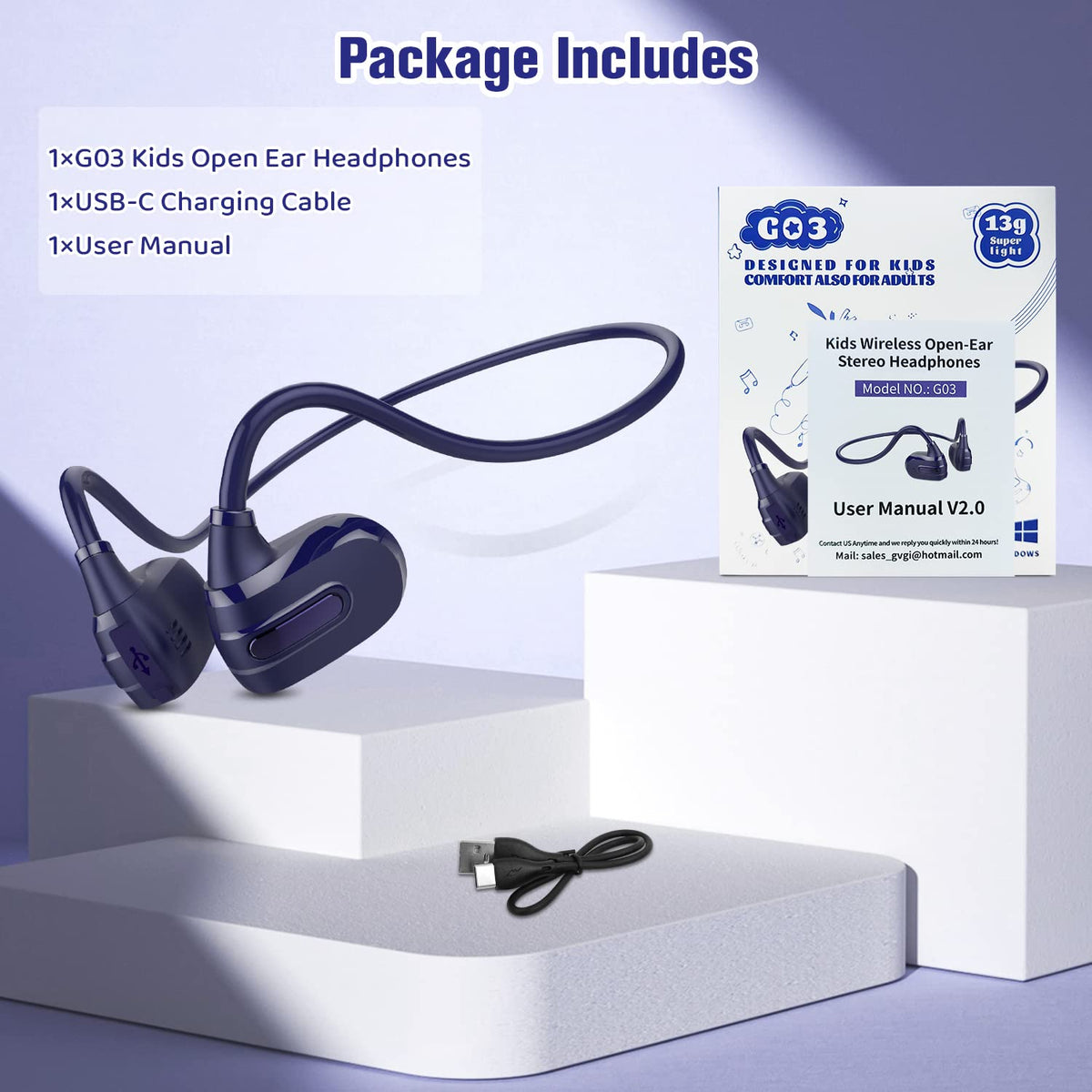 BANIGIPA Kids Headphones ideal for school, travel, and learning on the go.