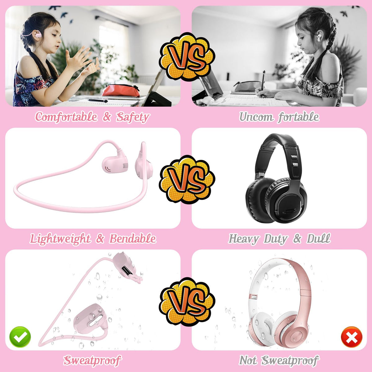 BANIGIPA headphones offer USB-C fast charging for quick power-ups