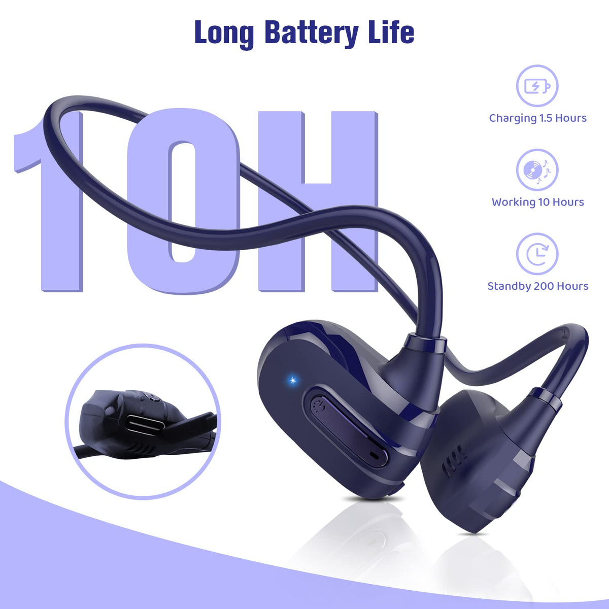 BANIGIPA Kids Headphones USB-C fast charging for quick setup.