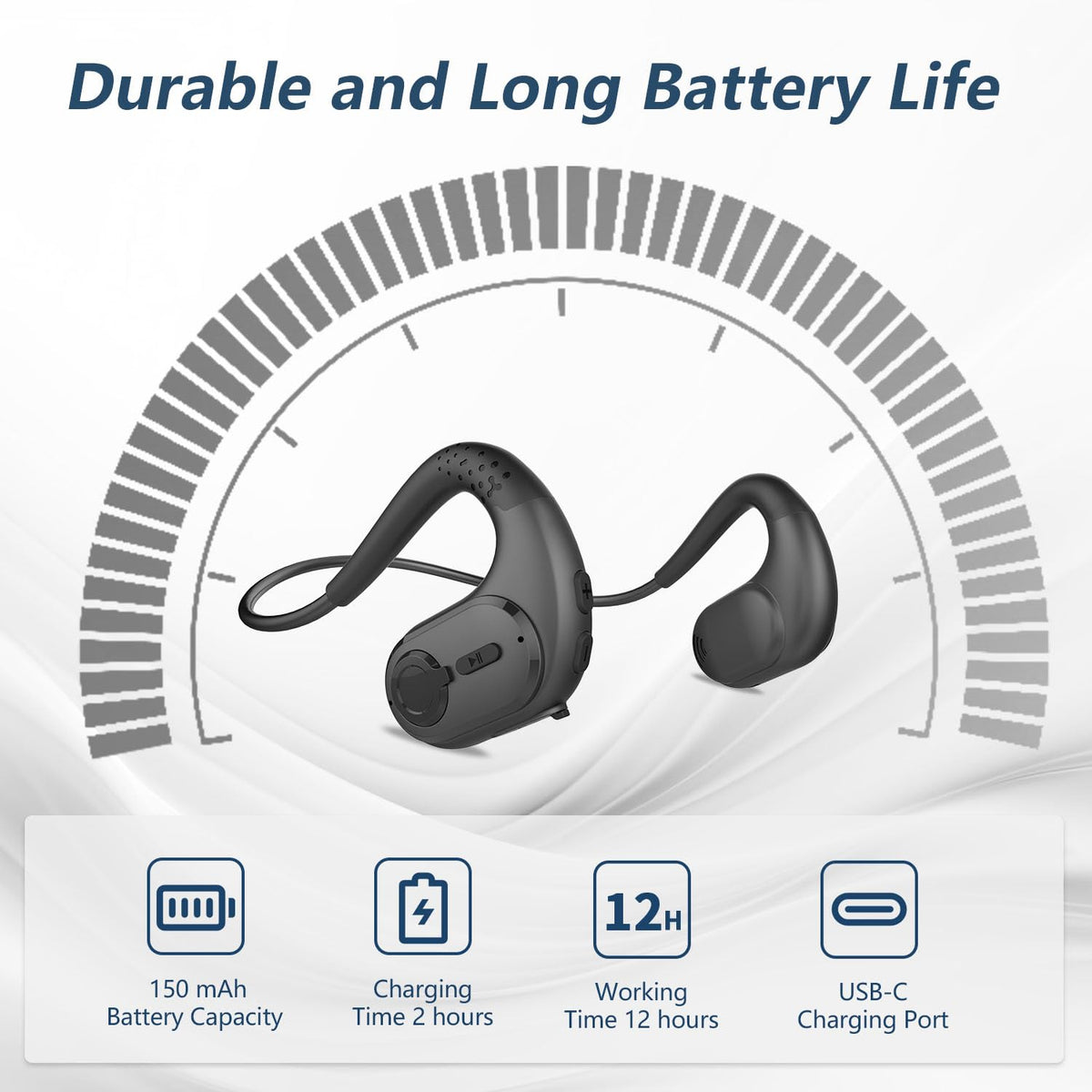 Banigipa 165 mAh battery delivers up to 10 hours of use