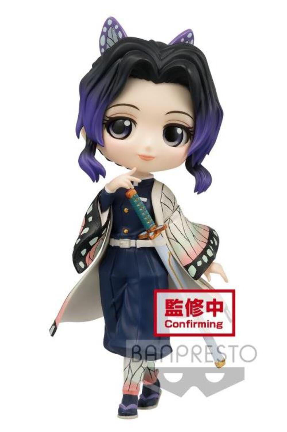 Banpresto Shinobu Kocho Q Posket Ver A, pairs well with other Demon Slayer figures.
