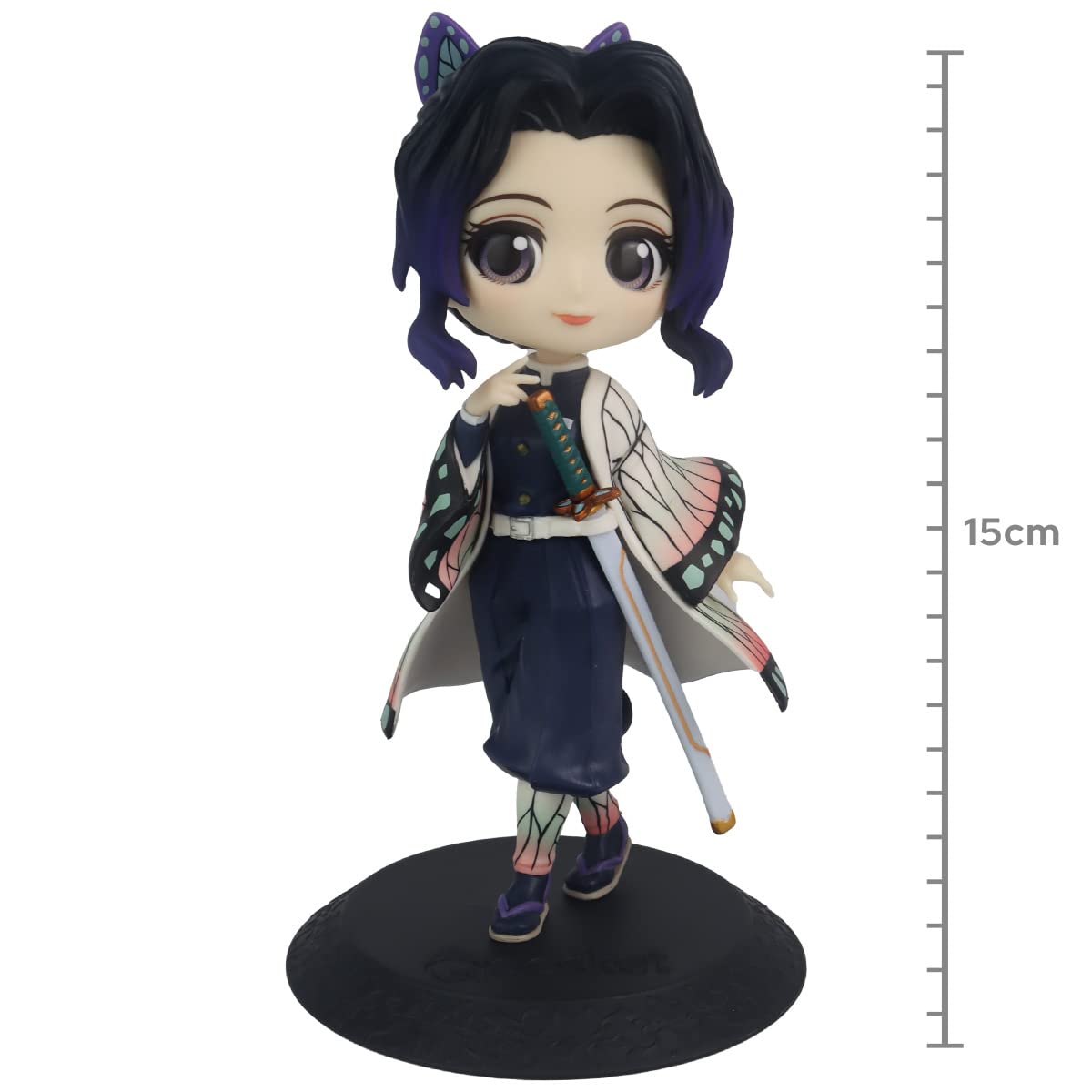 Banpresto Shinobu Kocho Q Posket Ver A, compact 5.5-inch statue fits small shelves.