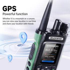BAOFENG UV-32 keypad and screen close-up enabling easy manual channel editing