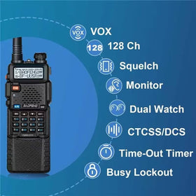 Baofeng AR-771 antenna attached to UV-5R with extended range
