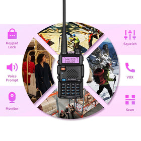 Baofeng UV-5R 8W four-pack kit ready for field communications.