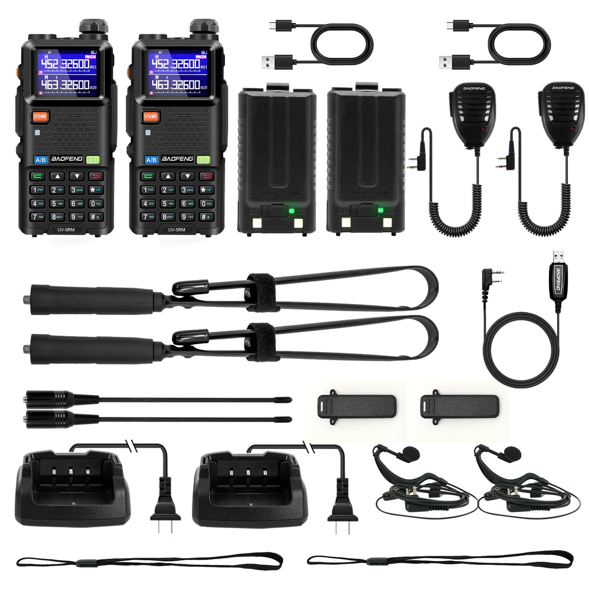 BAOFENG UV-5RM charging base keeps radios organized and ready.