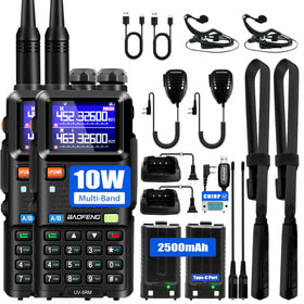 BAOFENG UV-5RM radio front view shows compact handheld design for field use.