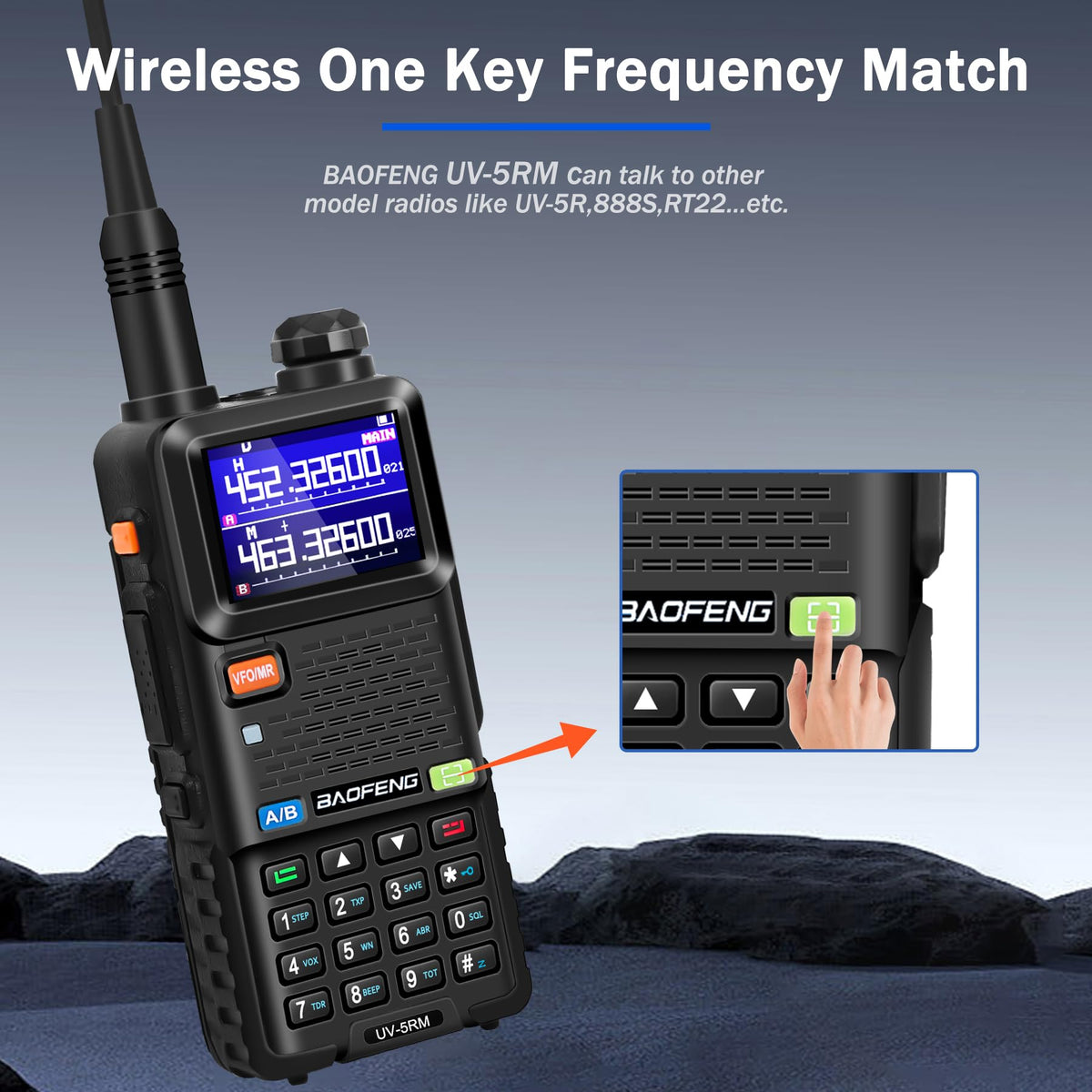 BAOFENG UV-5RM speaker mic demonstrates clear audio in noisy environments.