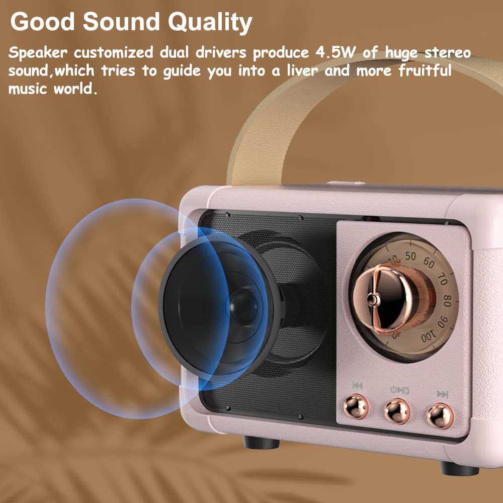 Baolira beige speaker in park demonstrates portable outdoor listening