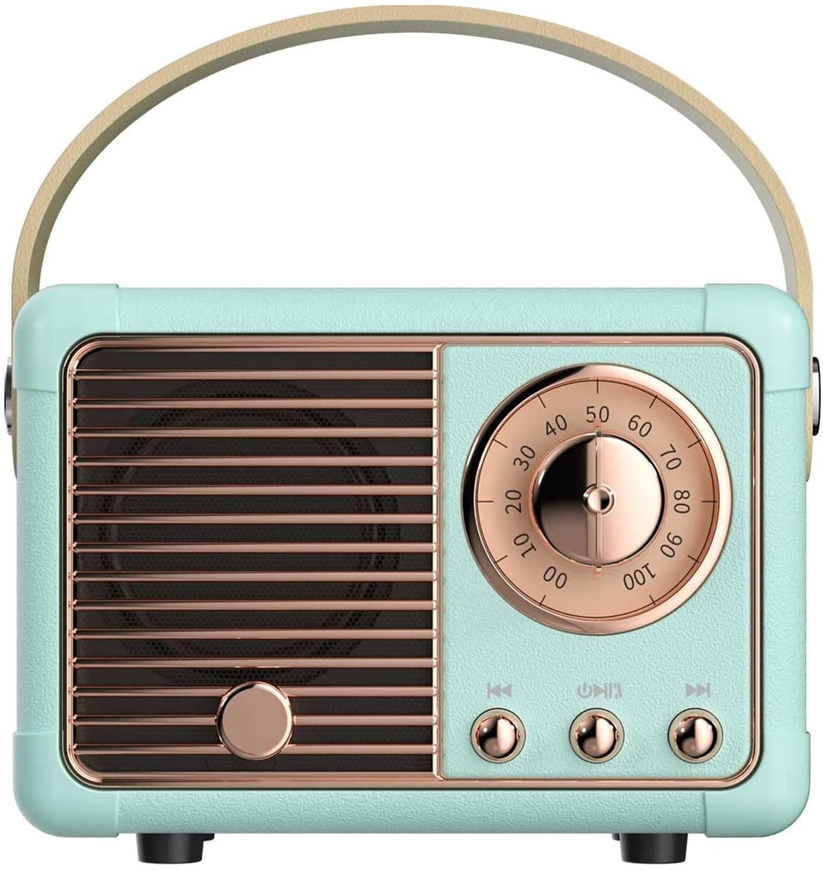 Baolira Retro Bluetooth Speaker front view, ideal for stylish room decor and portable music.