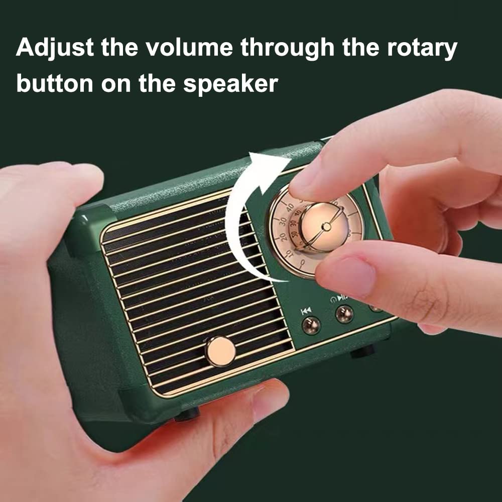 Baolira retro Bluetooth speaker green packaging for gifting.