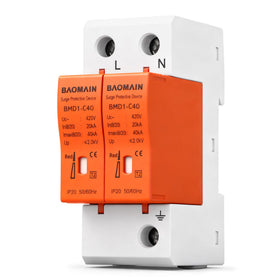 Baomain BMD1-C40 front view showing compact DIN rail module for panel protection