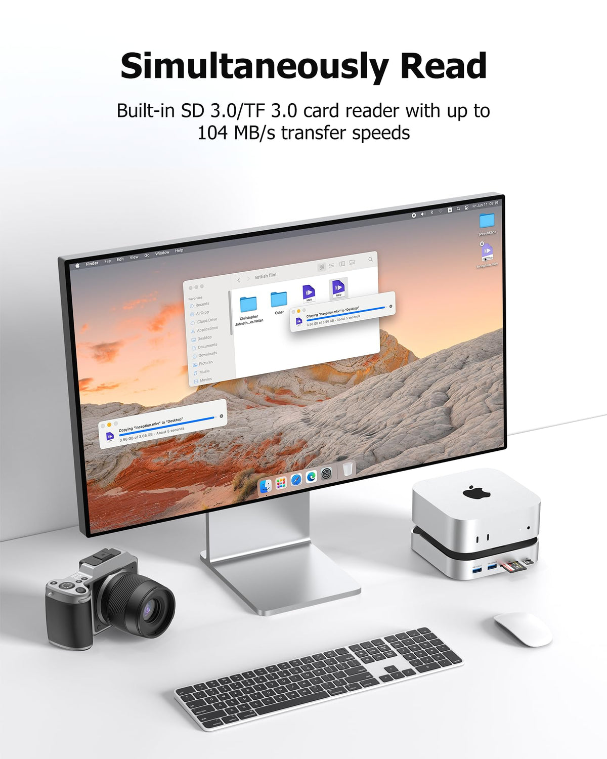 BAOZEE Mac mini M4 Dock supports up to 8TB NVMe storage.