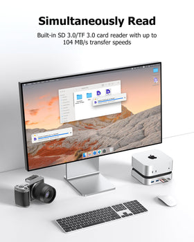 BAOZEE Mac mini M4 Dock supports up to 8TB NVMe storage.