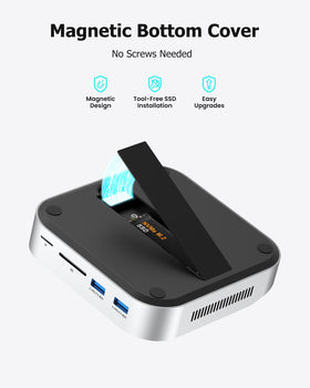 BAOZEE Mac Mini M4 Dock SD/TF reader for fast transfers