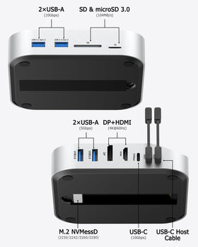 BAOZEE Mac Mini M4 Dock SSD slot for easy storage expansion