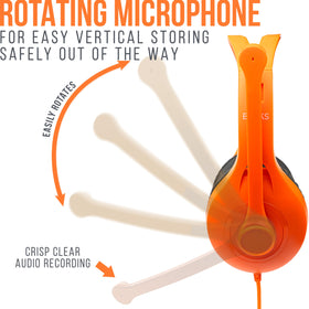 Barks boom microphone folded and extended for clear student recordings