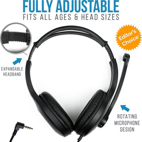 Barks adjustable headband fits students from elementary to high school.
