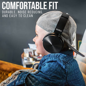 Barks Classroom Headphones shown in a class-set arrangement for bulk use.