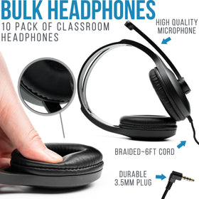 Barks classroom headphones rotating boom mic in use for clear voice capture.