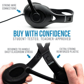 Barks durable classroom headphones designed to withstand daily student wear